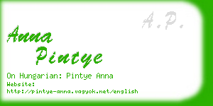 anna pintye business card